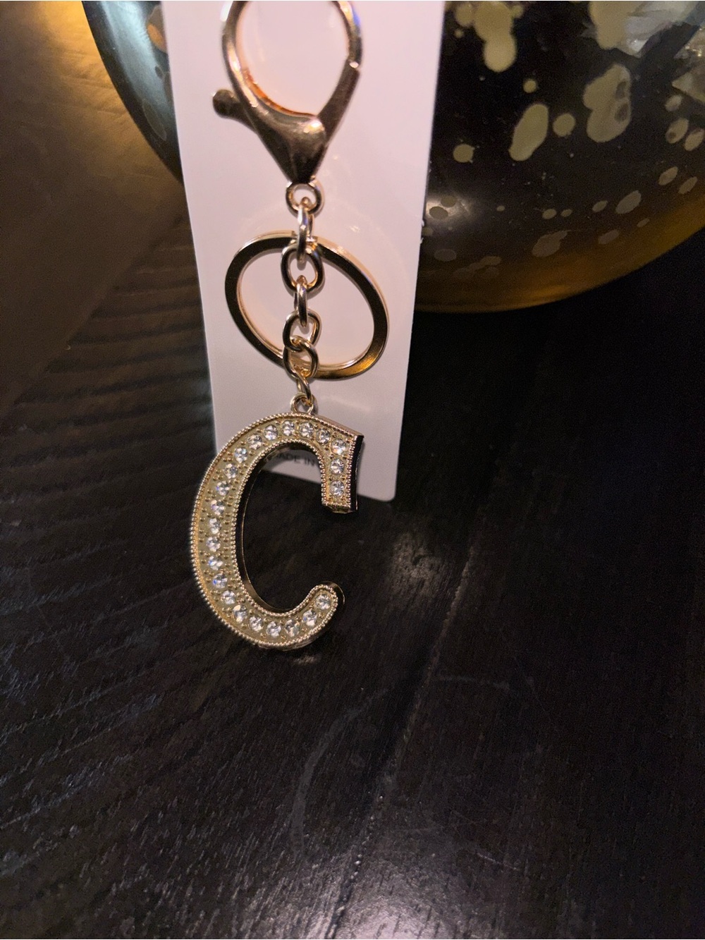 ✨ Charm/Keychain- Bling Rhinestone Initial "C" Bag Charm ✨